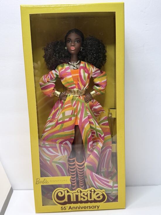 Mattel Other - N214 ~ NRFB 55TH ANNIVERSARY CHRISTIE GOLD LABEL AA BARBIE SIGNATURE DOLL HJX29